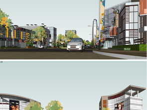 精品地中海風格現(xiàn)代商業(yè)街區(qū)草圖大師模型設計圖下載與賞析